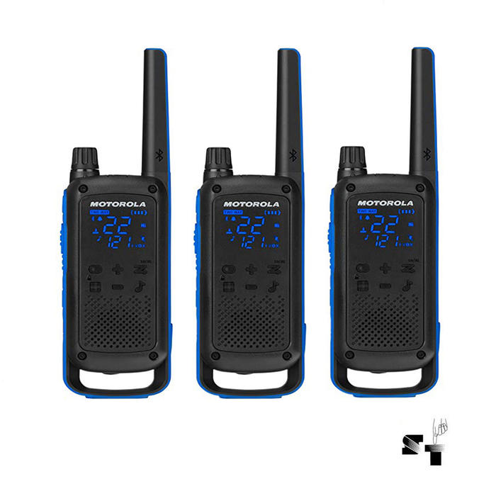 Trio de Handies Motorola T800 56 km - 22 Canales - Digital - Bluetooth