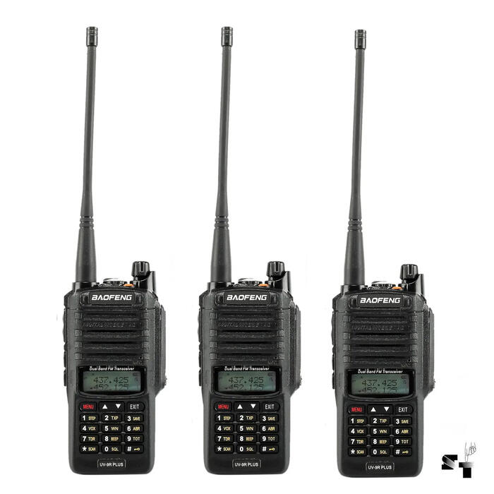 Trio de Handies Baofeng Bibanda UV-9 Plus IP67