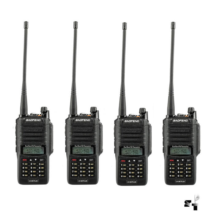 Cuatro Handies Baofeng Bibanda UV-9 Plus IP67