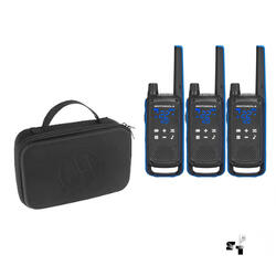 Trio de Handies Motorola T802 56 km - 22 Canales - Digital - Bluetooth + Maletn
