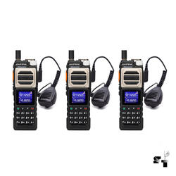 Trio de Handies Baofeng UV-25 10 Watts + 3 Micr�fonos de Palma
